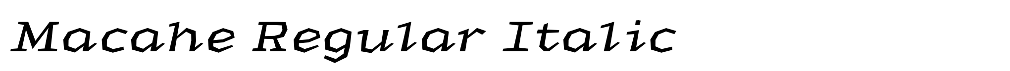 Macahe Regular Italic image